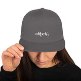 Black White eRock Classic Snapback Hat