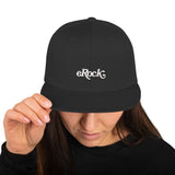 Black White eRock Classic Snapback Hat